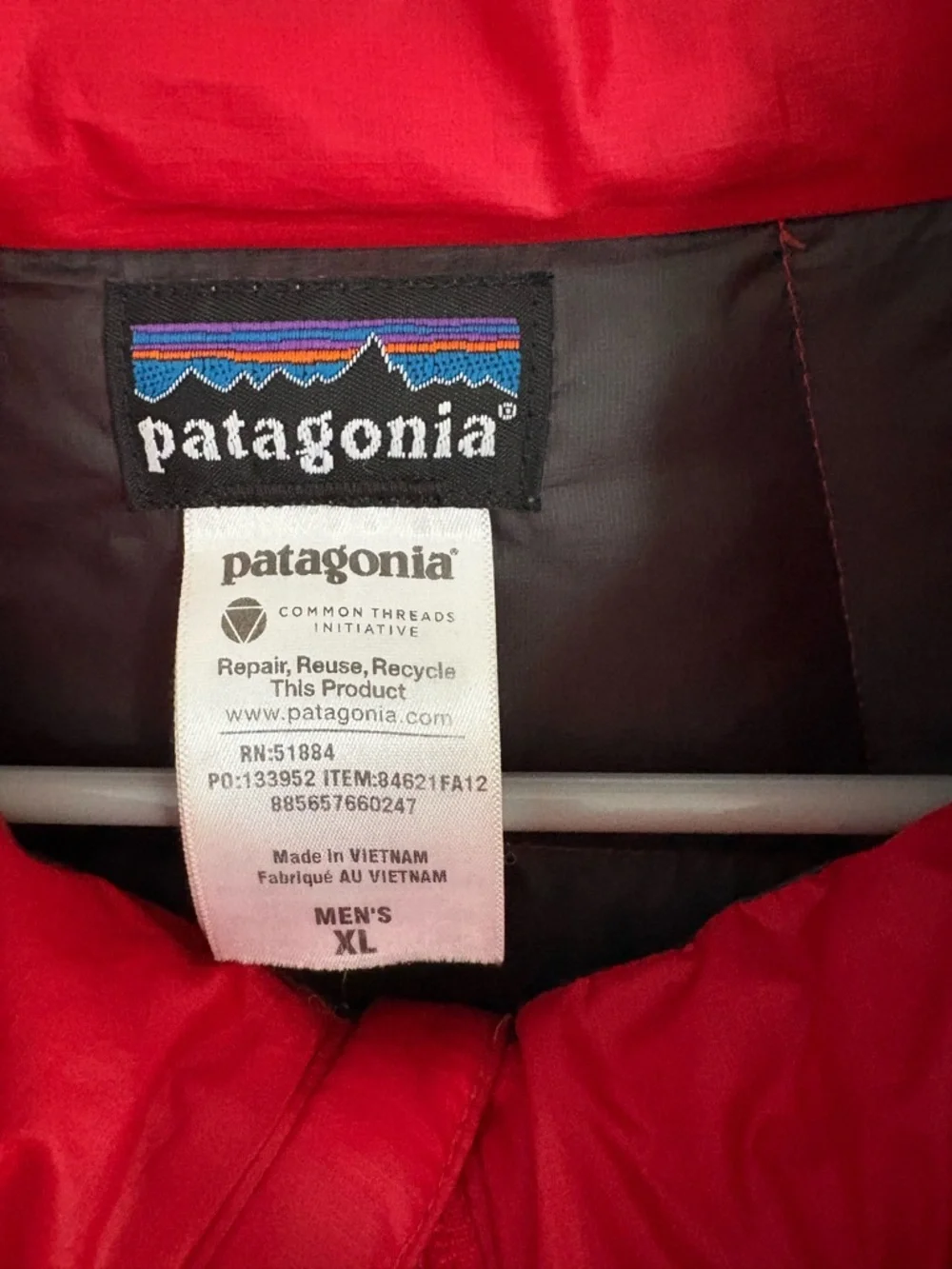 Patagonia Down Puffer Vest Size XL Red